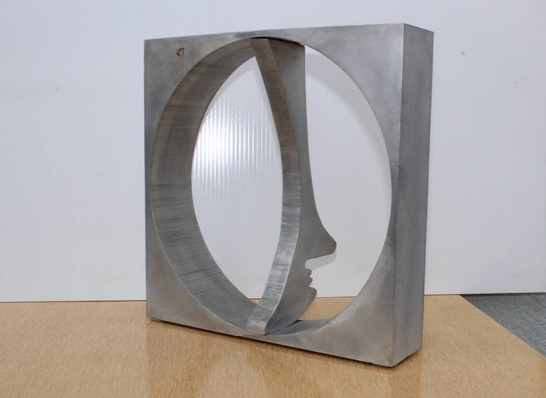 American 1970s Modern Abstract Aluminium Sculpture For Sale