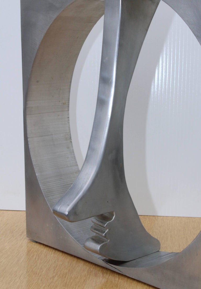 1970s Modern Abstract Aluminium Sculpture In Good Condition For Sale In New York City, NY