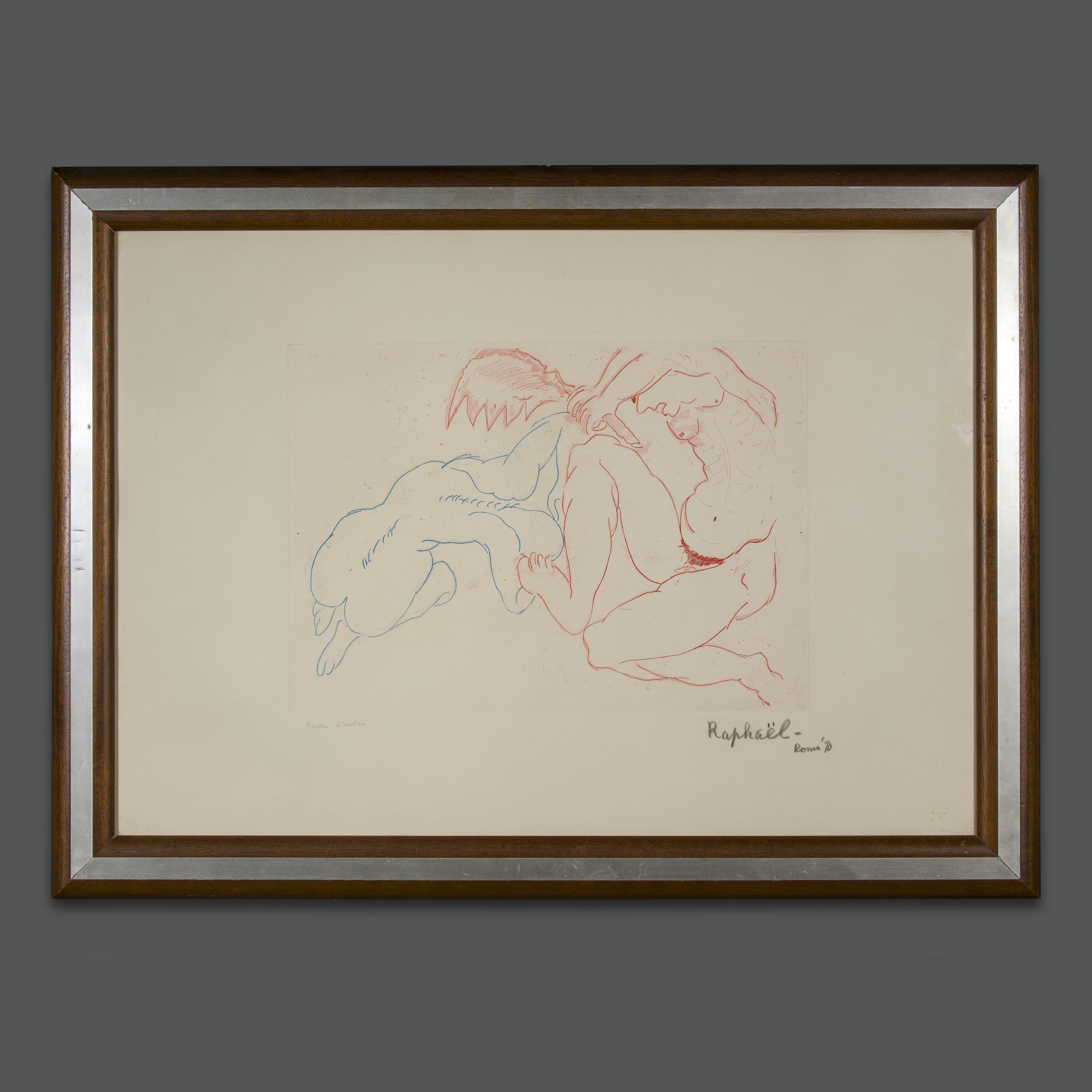 20th Century 1970s Modern Antonietta Raphaël Signed Etching For Sale