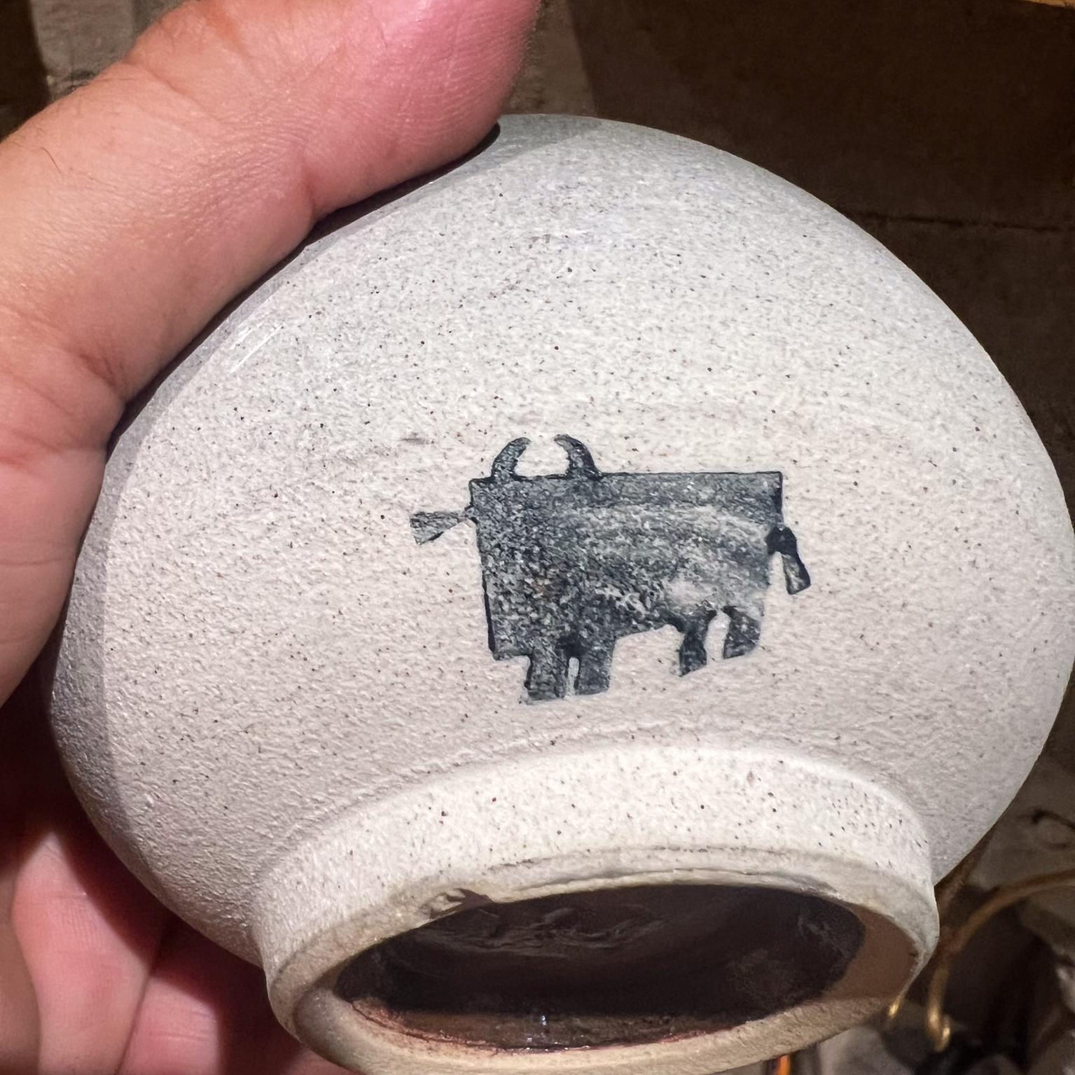 1970s Art Pottery El Toro Weed Pot Bud Vase Pair For Sale 1