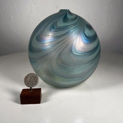 1970s Modern Art Psychedelic Swirled Glass Sphere