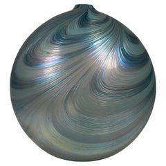 1970s Modern Art Psychedelic Swirled Glass Sphere