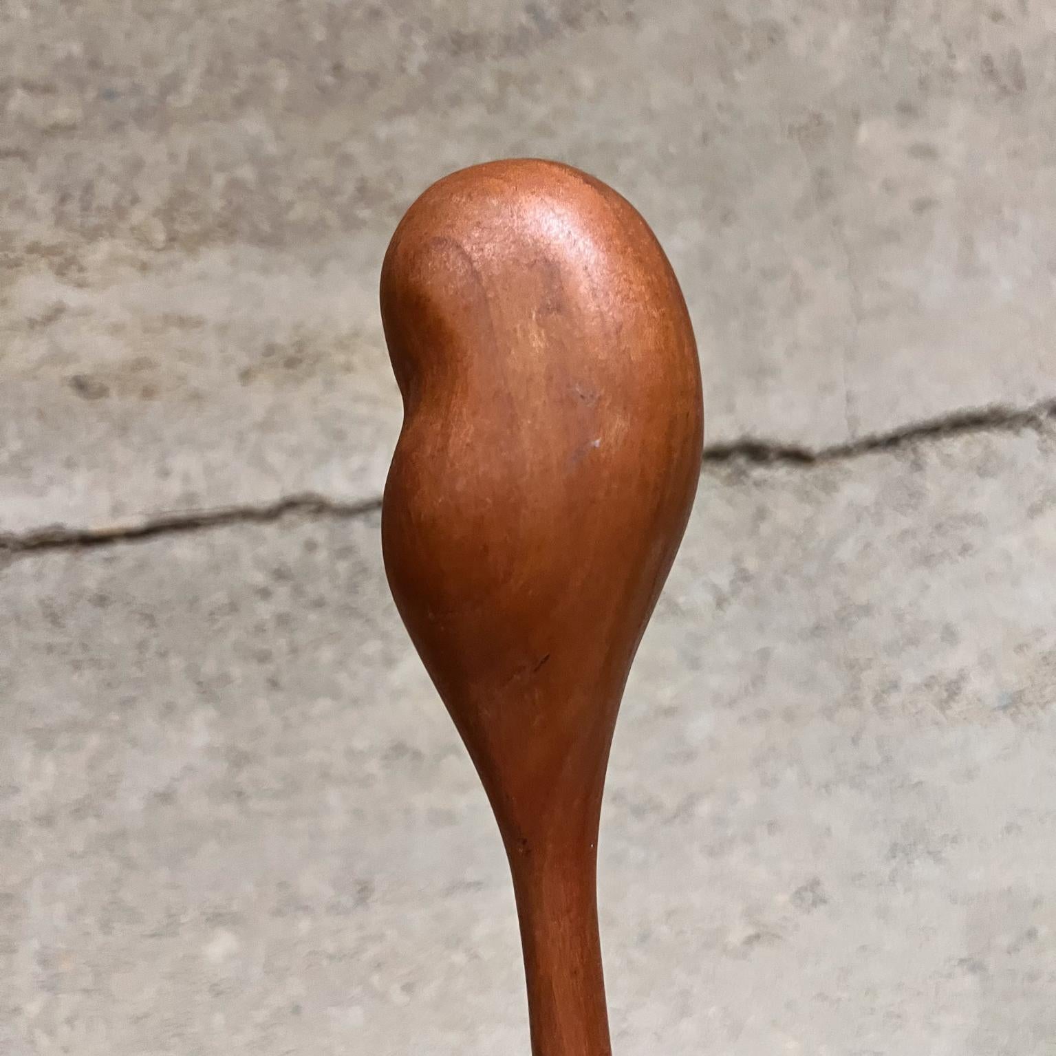 Fine XX secolo Scultura a cucchiaio in legno di teak di arte moderna degli anni '70 in vendita