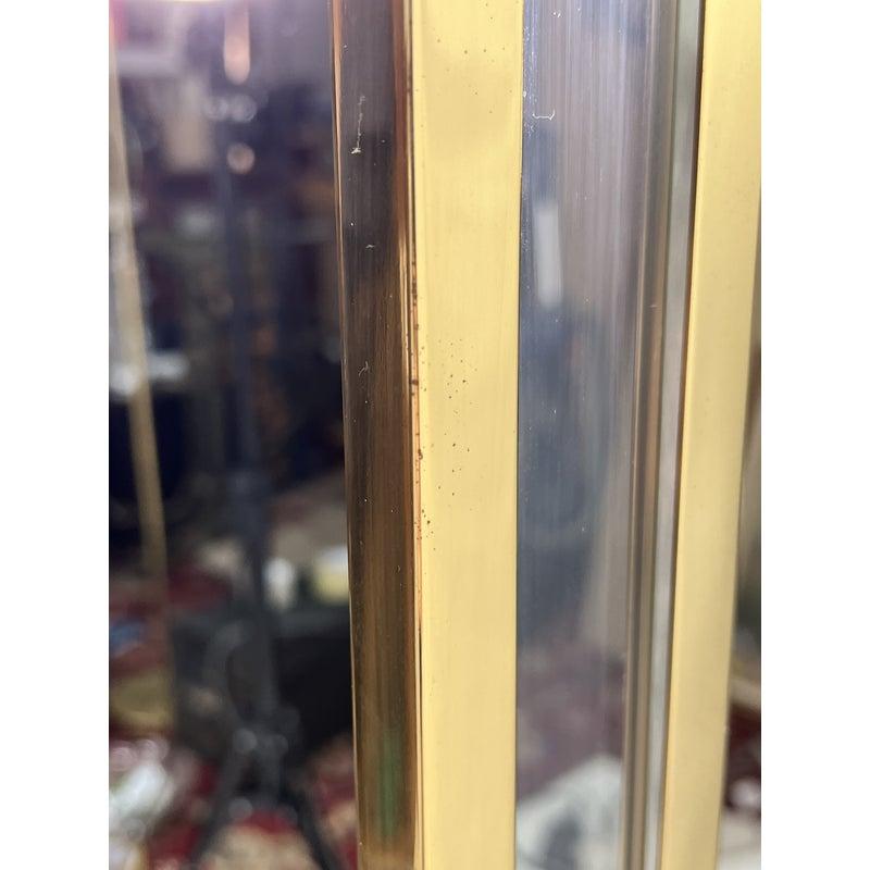 1970s Modern Brass and Glass Floor Lamp In Good Condition In Esperance, NY
