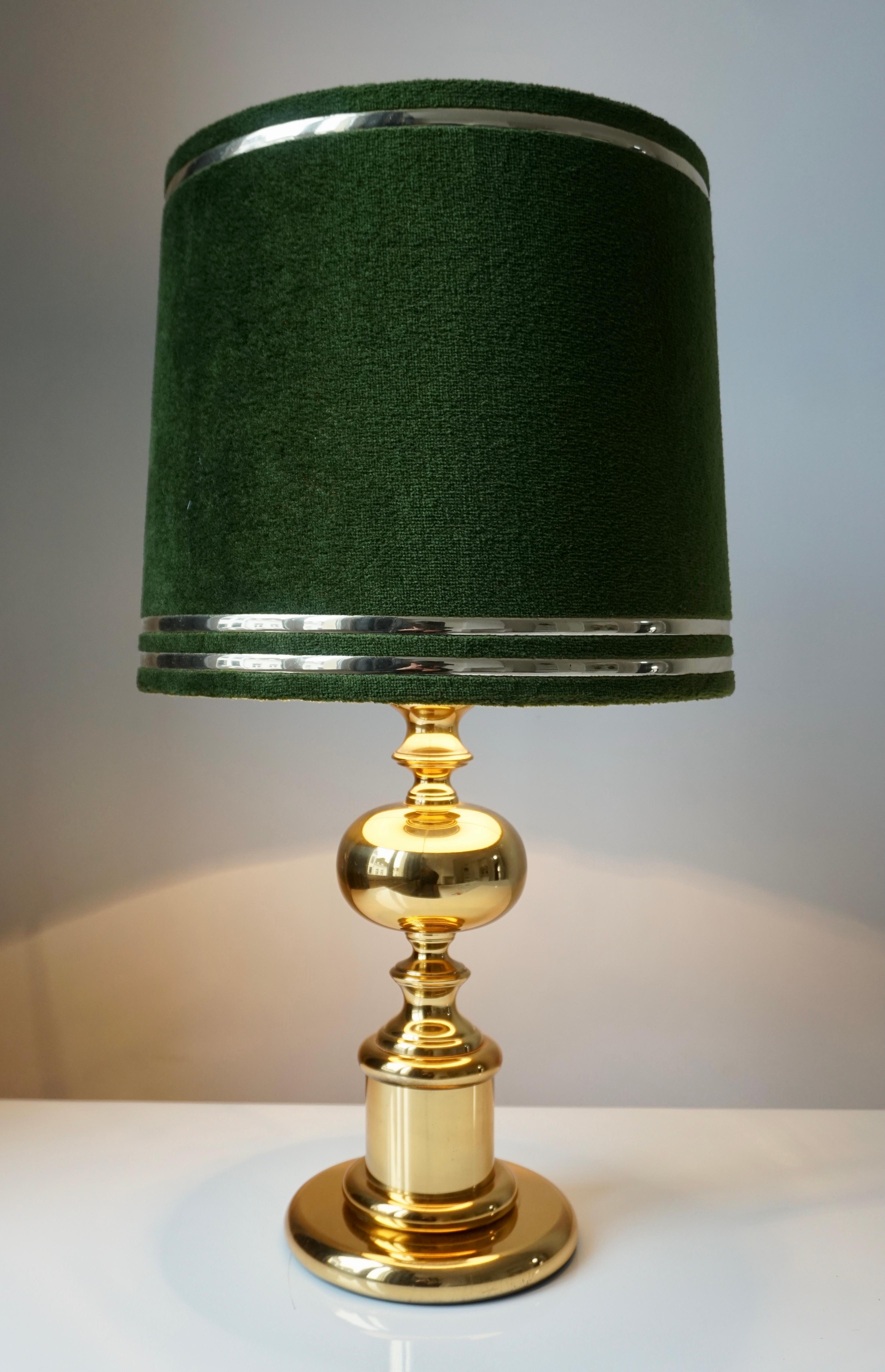 green velvet floor lamp