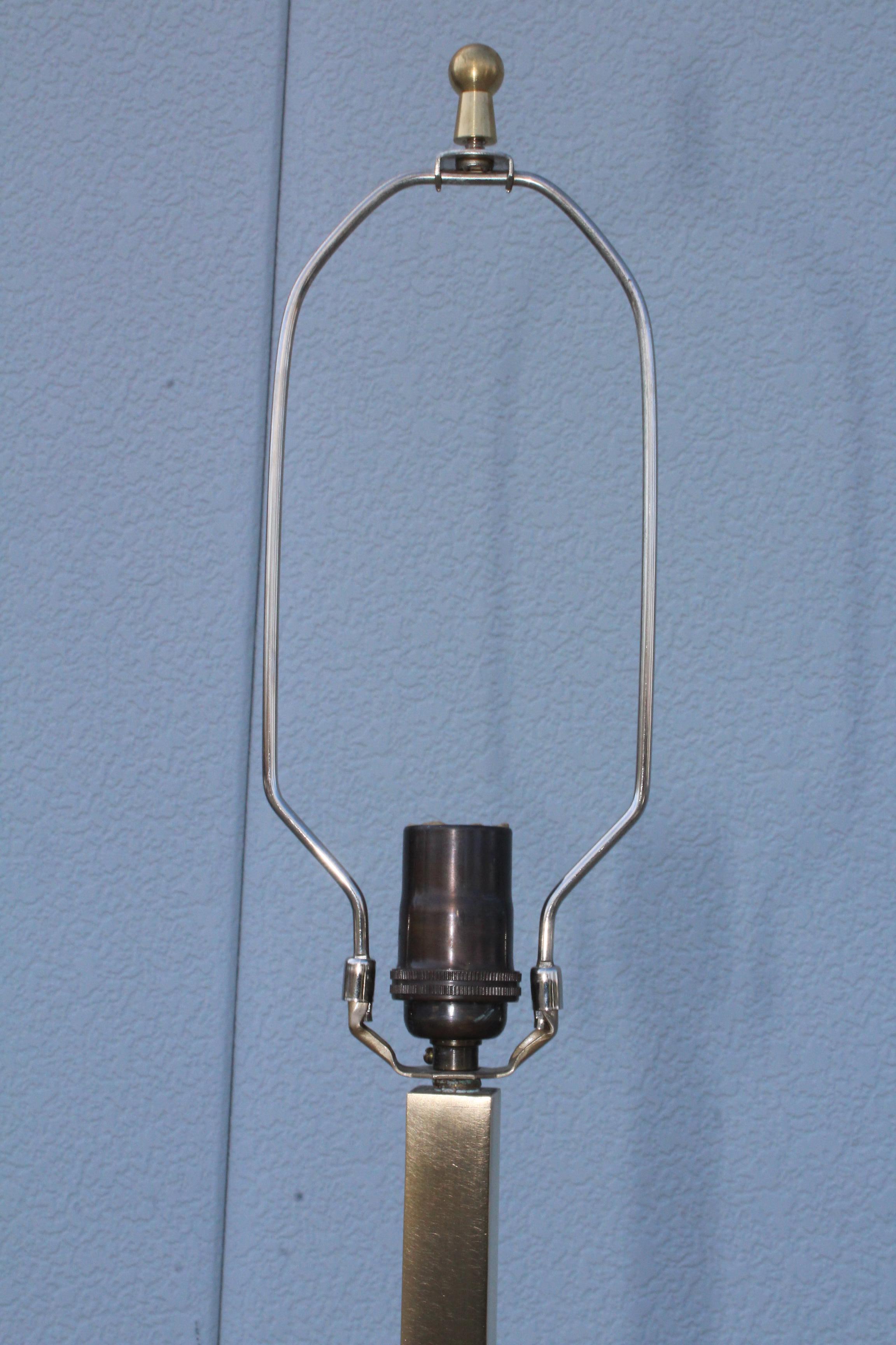 Late 20th Century 1970s Modern Brass Floor Lamp