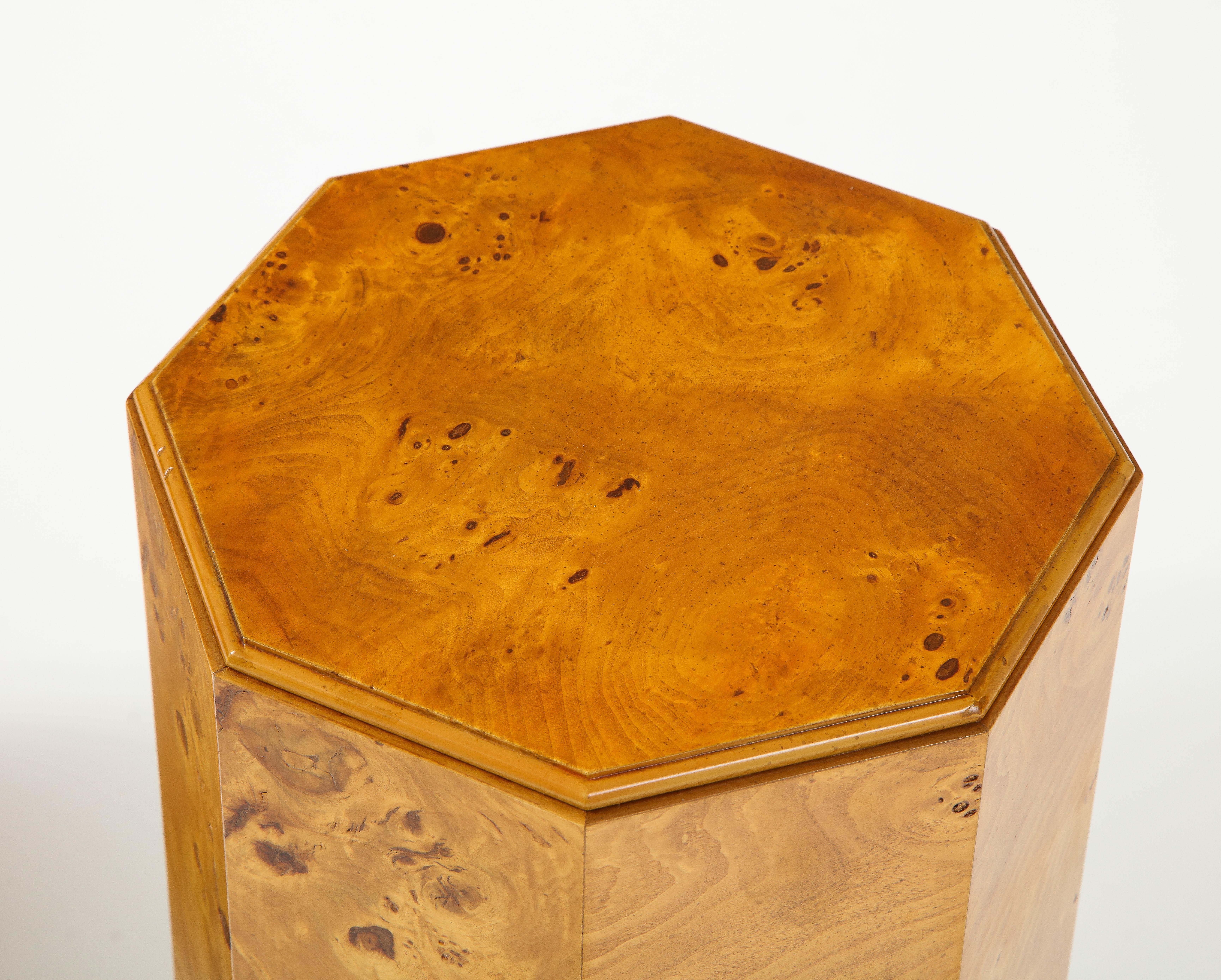 1970's Modern Burl-Wood Pedestals In Good Condition In New York, NY