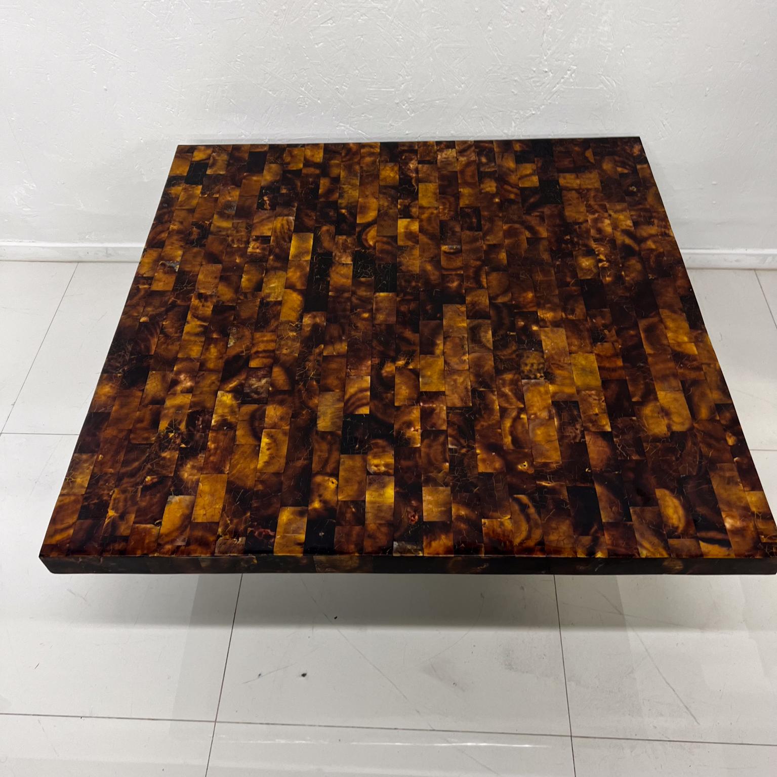 1970s Modern Burlwood Marquetry Coffee Table Style of Sandro Petti Italy In Good Condition In Chula Vista, CA