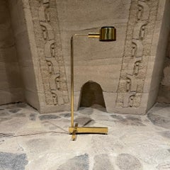 1970s Modern Casella Brass Pharmacy Reading Floor Lamp Adjustable Illumination