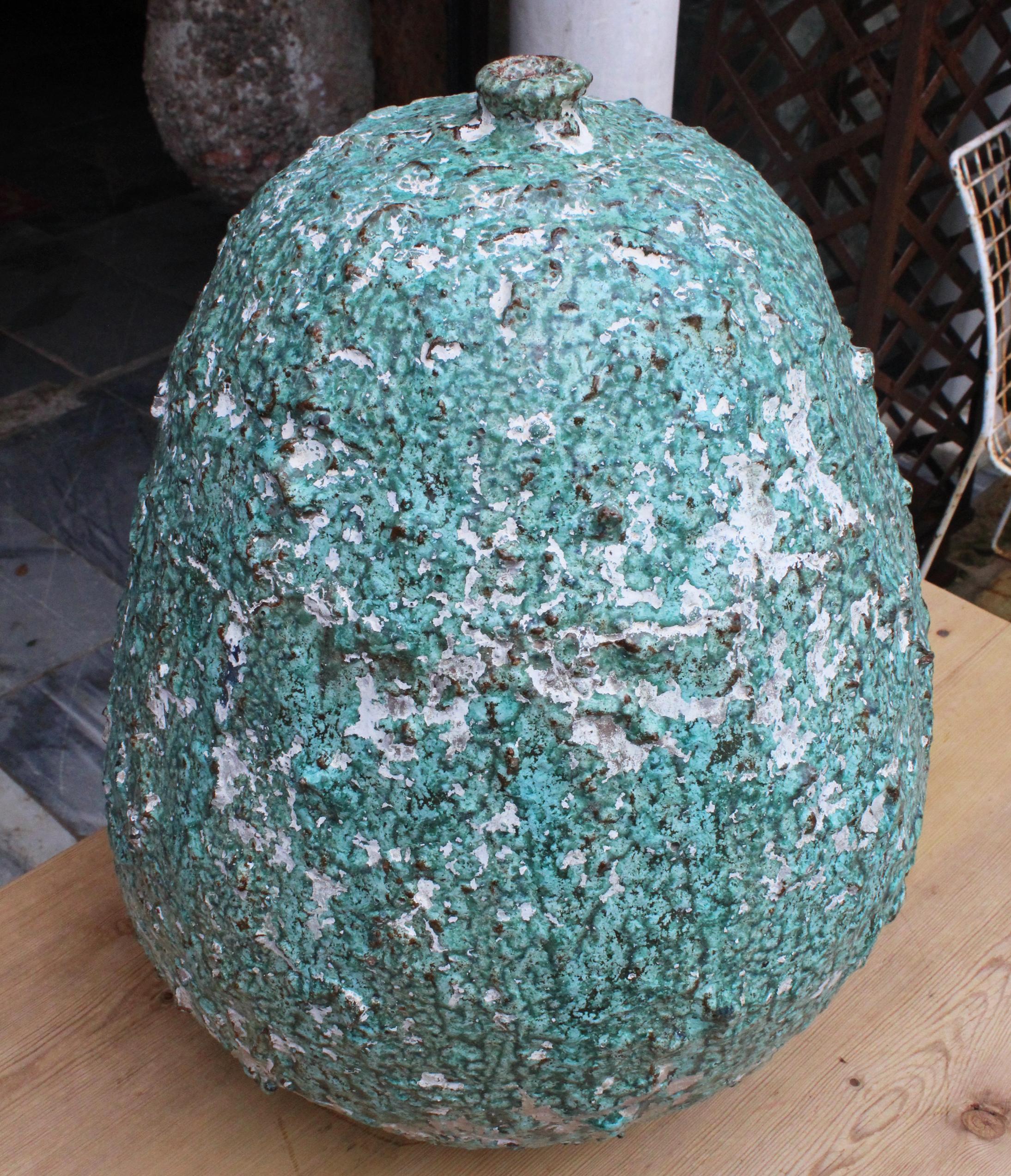 1970s Modern Ceramic Art Vase Signed by Eimers F. im Zustand „Gut“ in Marbella, ES