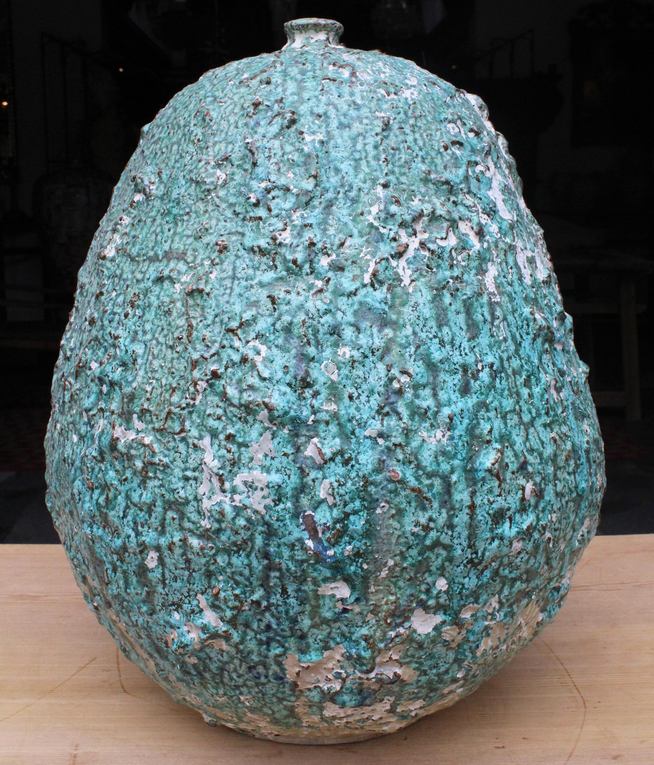 1970s Modern Ceramic Art Vase Signed by Eimers F. (20. Jahrhundert)