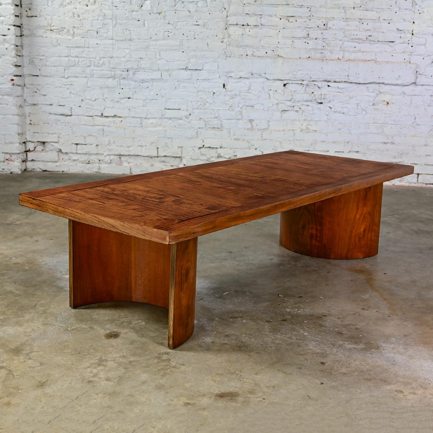 1970’s Modern Coffee Table Kroehler Rectangle Top Bentwood Curved Double U Base For Sale 8