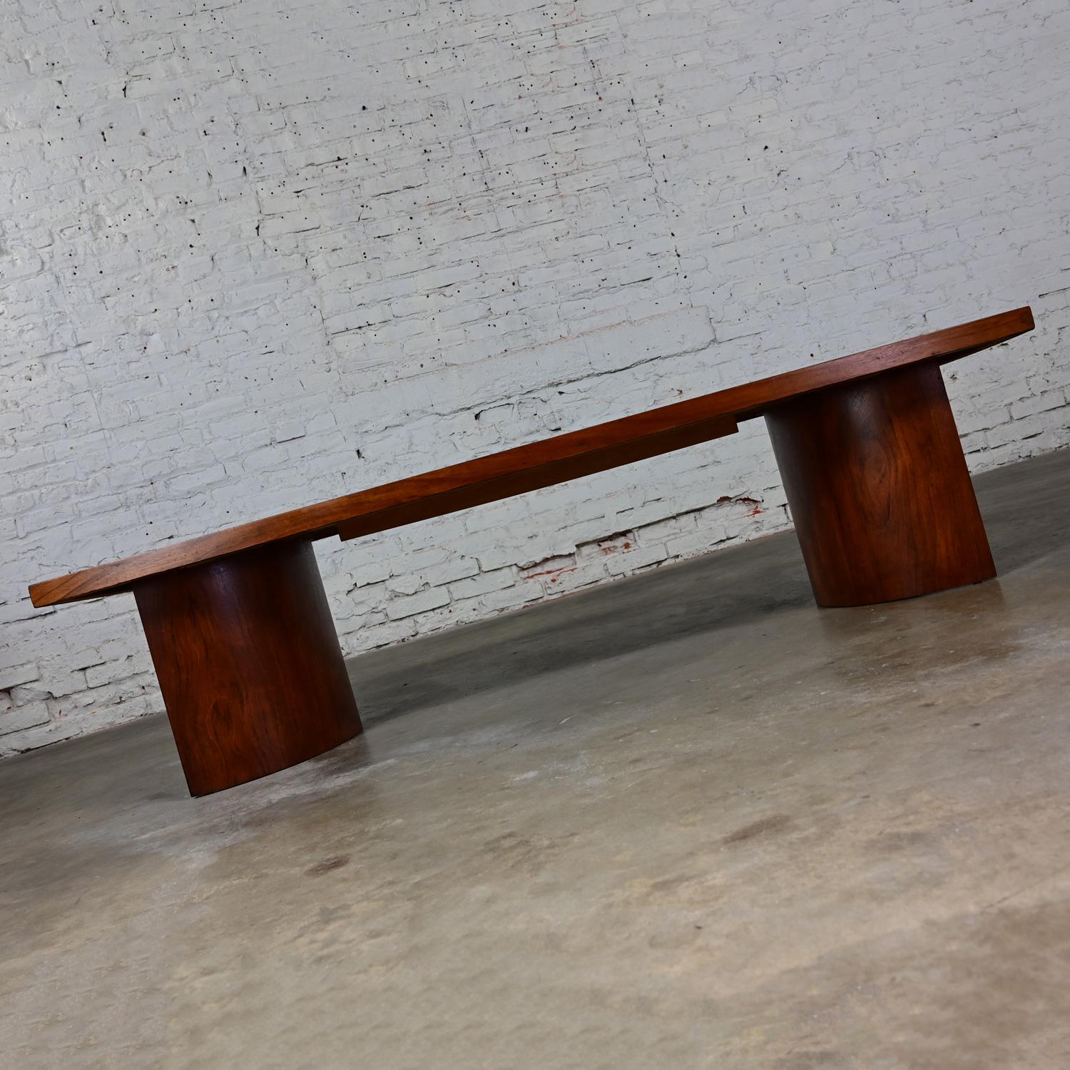 American 1970’s Modern Coffee Table Kroehler Rectangle Top Bentwood Curved Double U Base For Sale