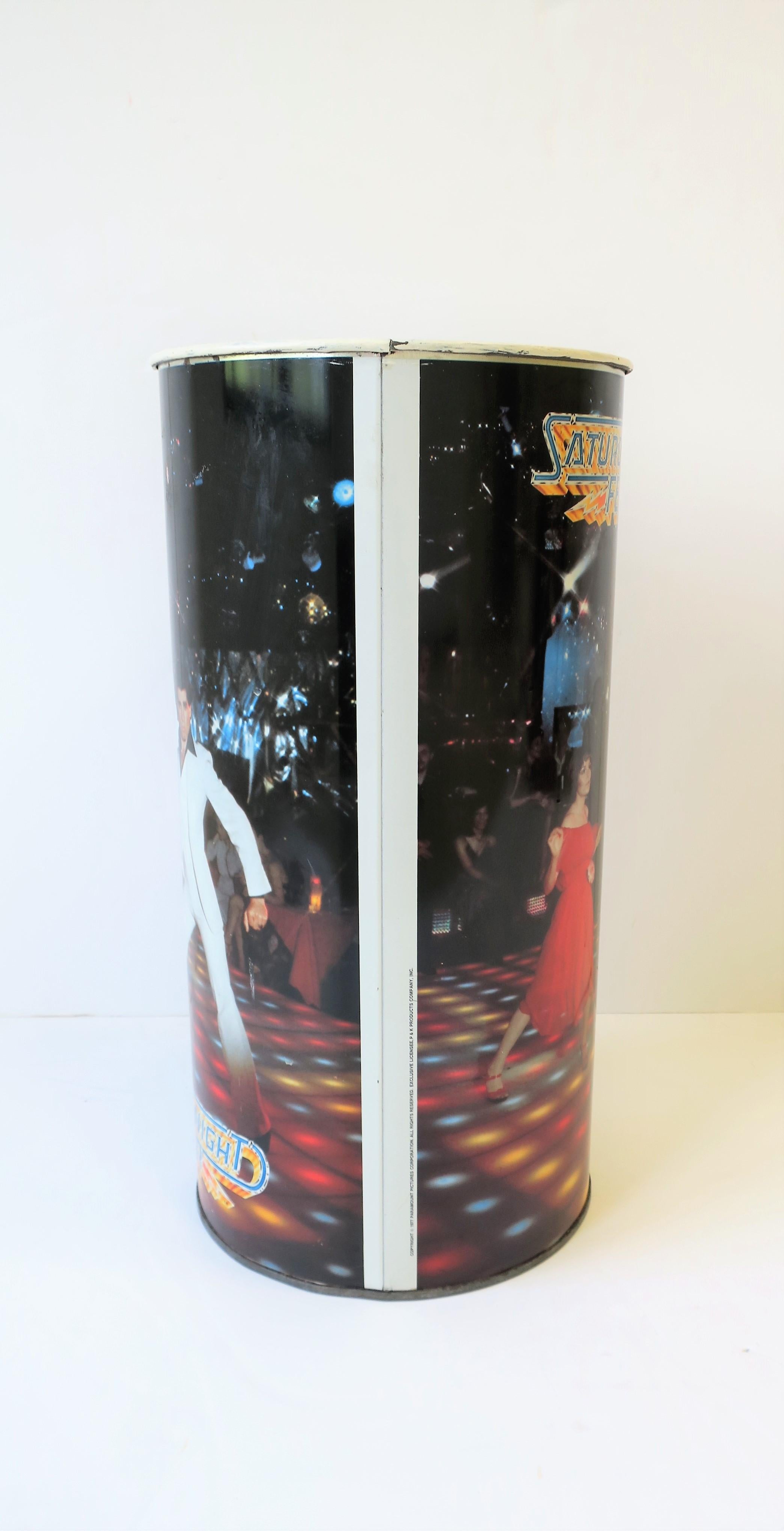 Metal 1970s Modern Disco Wastebasket or Umbrella Stand