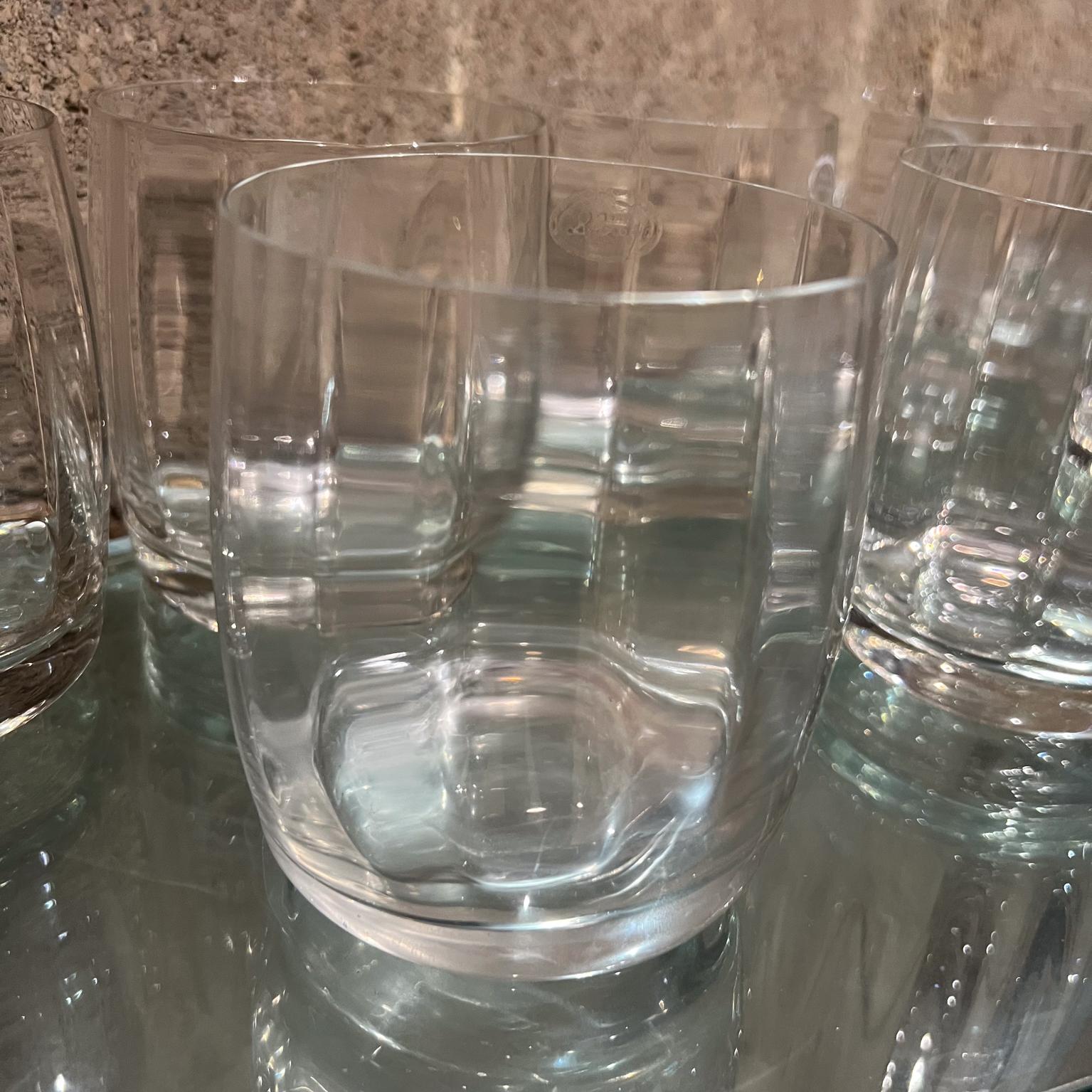Mid-Century Modern 1970s Modern Drinkware Set of Eight Tumbler Glasses Yugoslavia For Sale