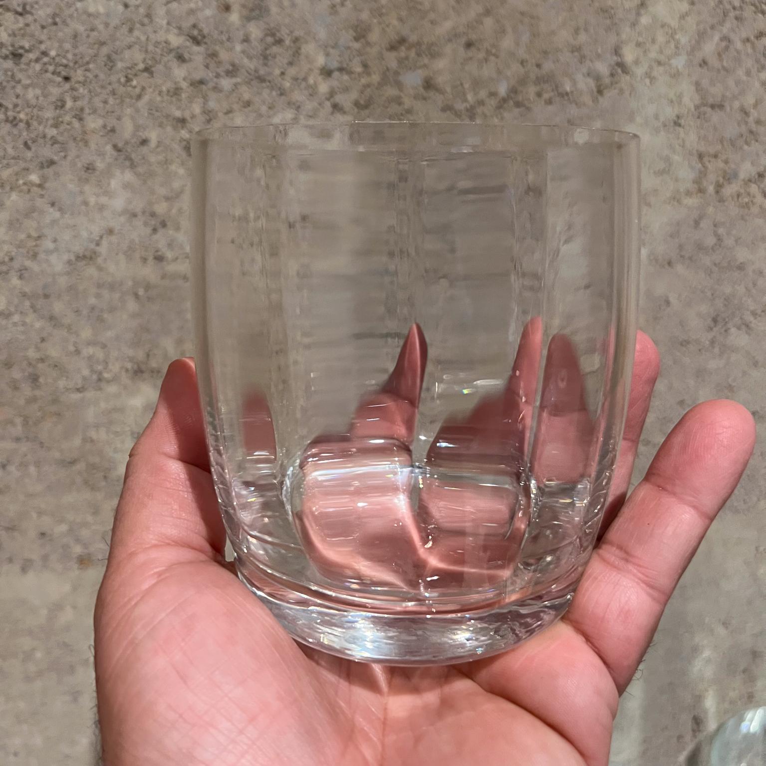 1970s Modern Drinkware Set of Eight Tumbler Glasses Yugoslavia In Good Condition For Sale In Chula Vista, CA