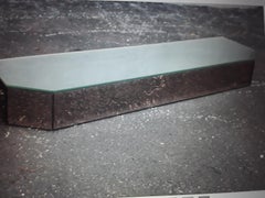1970's Modern Entryway Hanging / Floating Bevelled Mirrored Console Shelf