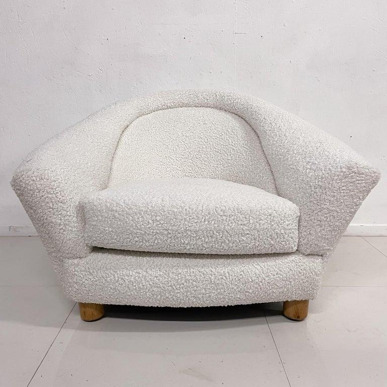 1970s French Plush Polar Bear White Lounge Chairs For Sale 5