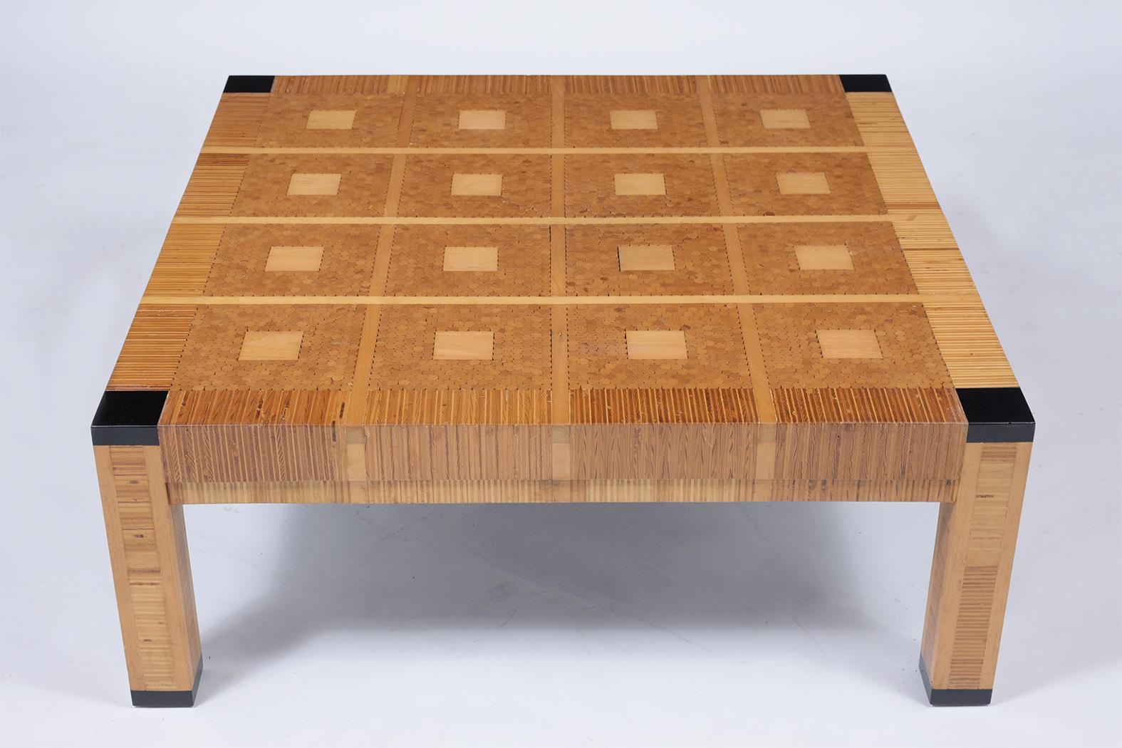Hand-Crafted Mid Century Modern Maple Coffee Table