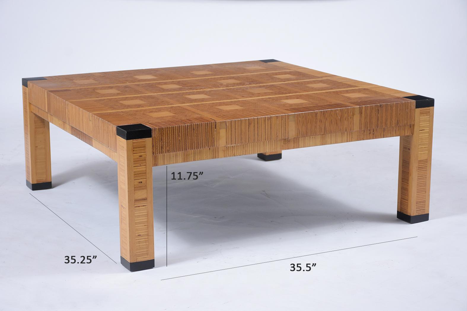 Mid Century Modern Maple Coffee Table 1