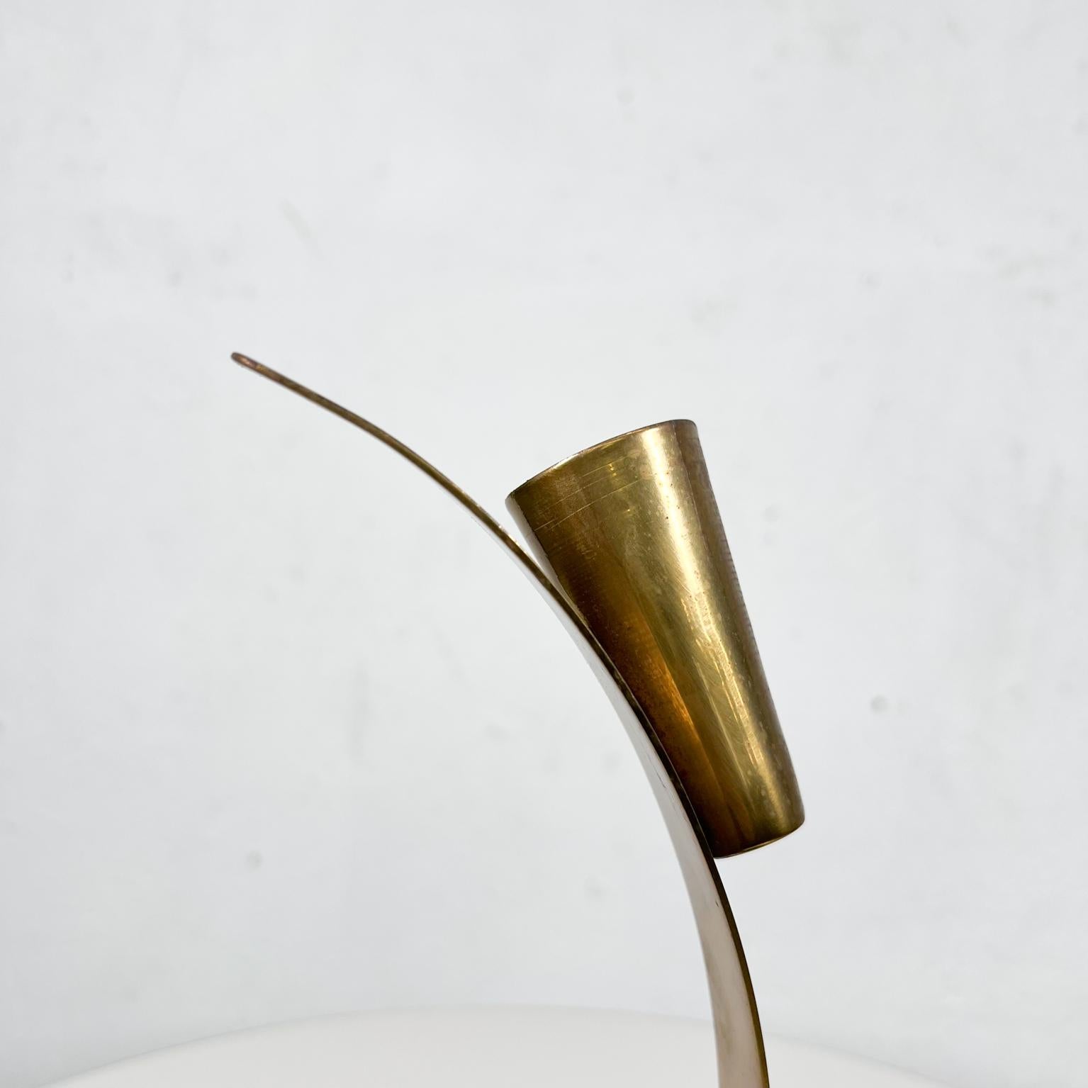 Mid-Century Modern 1970s Modern Glass and Brass Table Art Sculpture