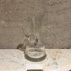 1970s Modernist Barware Glass Pitcher