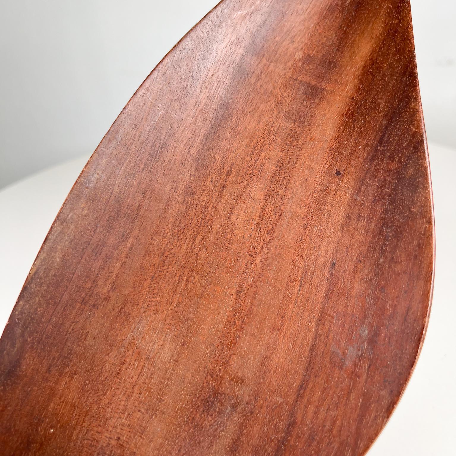 1970s Modern Haiti Sculptural Tray Wood Serving Dish Organic Form For Sale 2