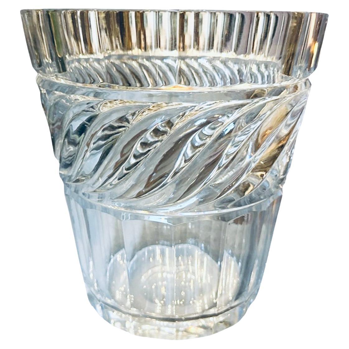 Enfriador de Vino Italiano de Cristal Pesado Moderno de los Años 70