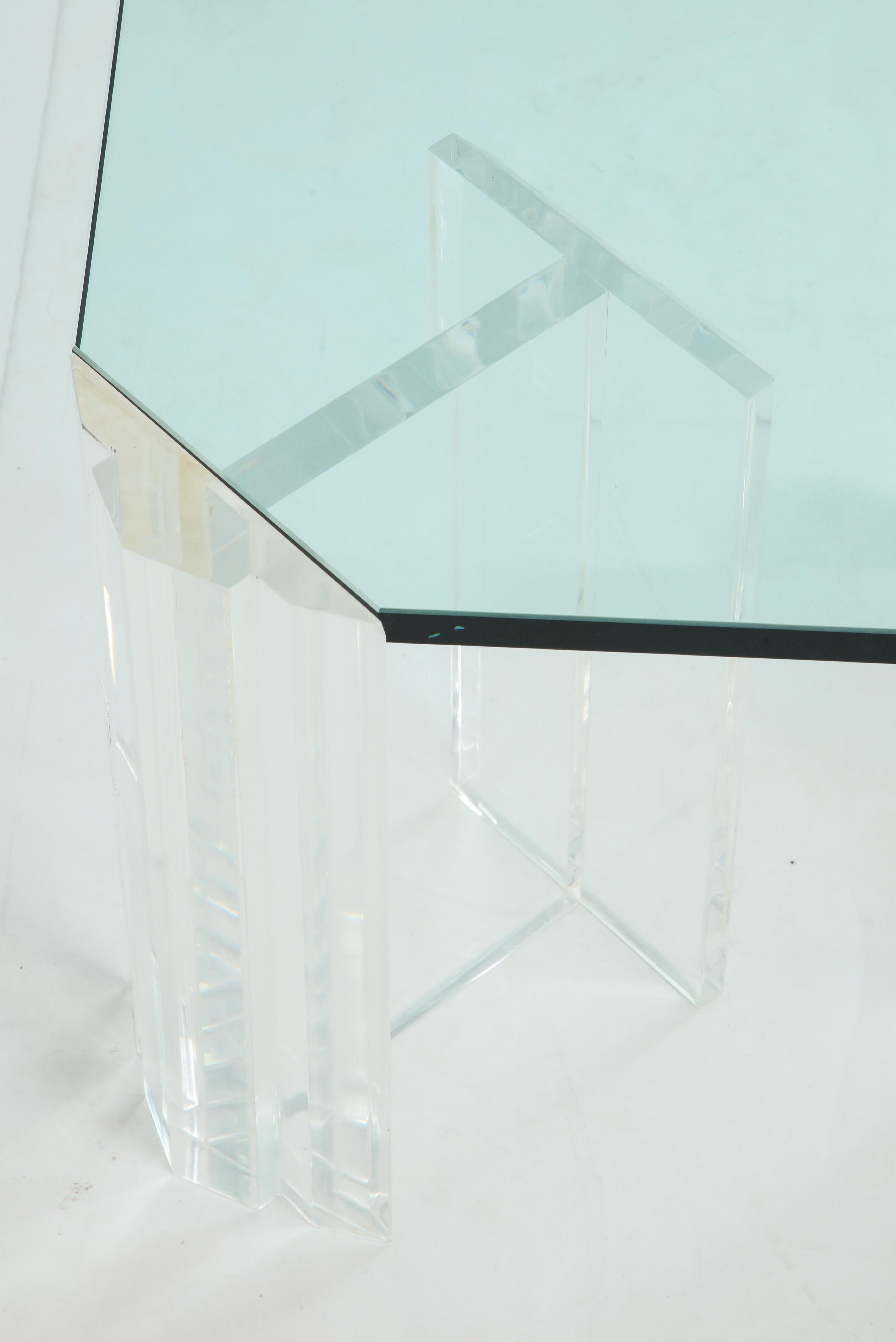 1970s Modern Lucite Coffee Table 1