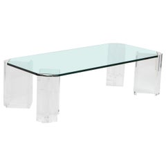 1970s Modern Lucite Coffee Table