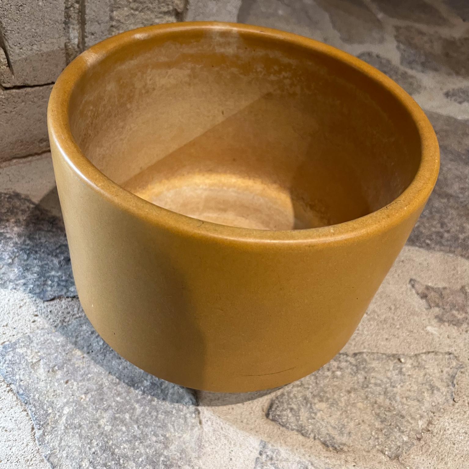 Mid-Century Modern 1970s Modern Mustard Planter Art Pottery Style Gainey Ceramics