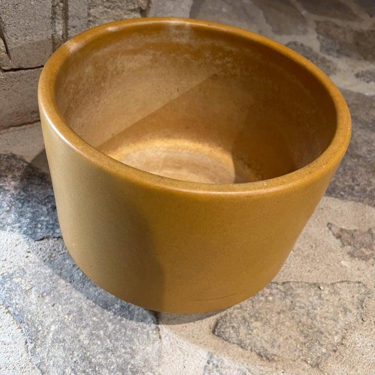 1970s Modern Mustard Planter Art Pottery Style Gainey Ceramics For Sale 3