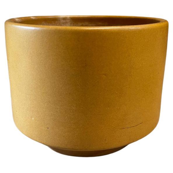 1970s Modern Mustard Planter Art Pottery Style Gainey Ceramics For Sale
