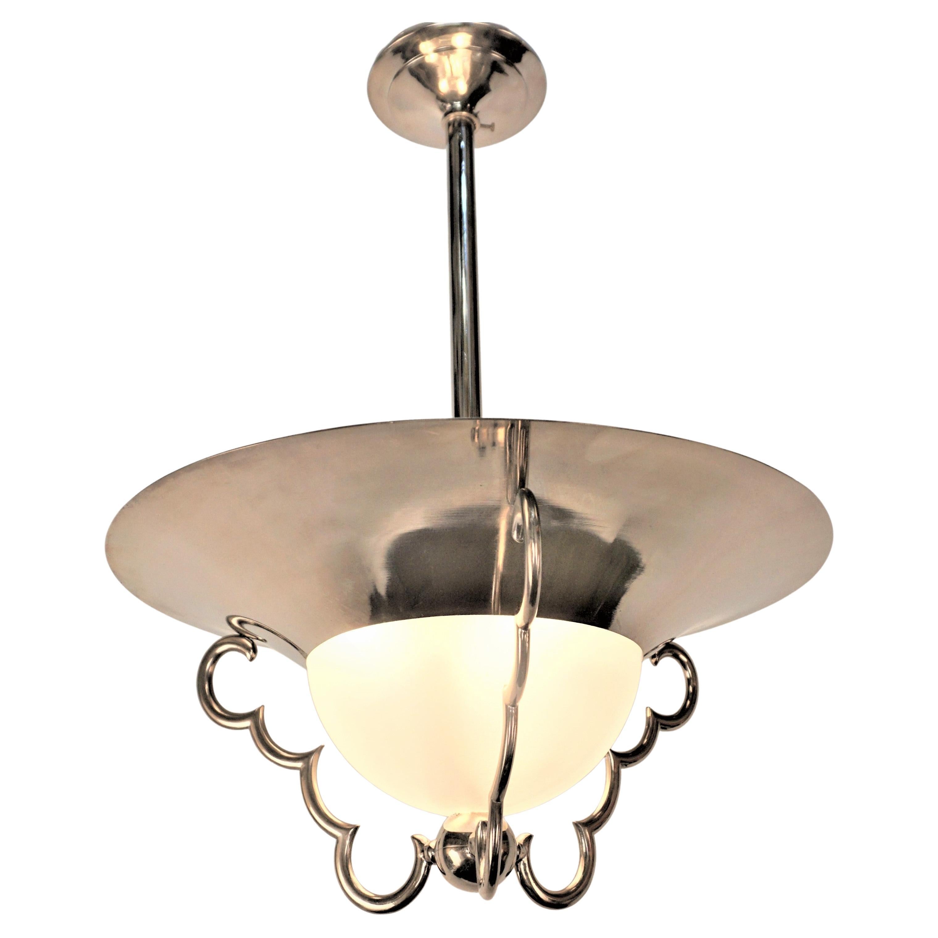 Modern Glass Chandelier For Sale at 1stDibs