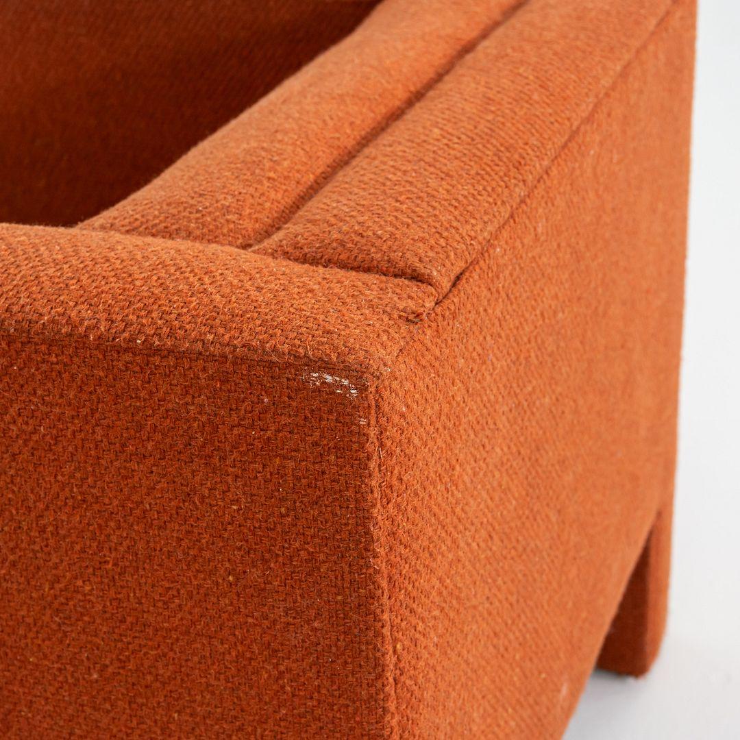1970s Modern Orange Fabric Lounge or Club Chair with Arms For Sale 5