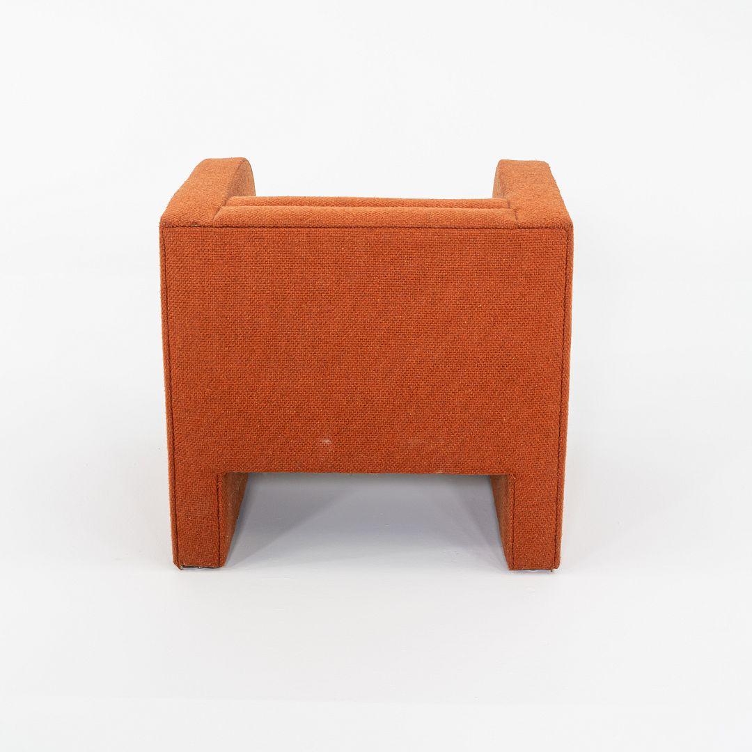 1970s Modern Orange Fabric Lounge or Club Chair with Arms For Sale 1