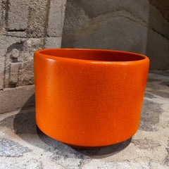 1970s Modern Orange Planter Art Pottery Style Gainey Ceramics