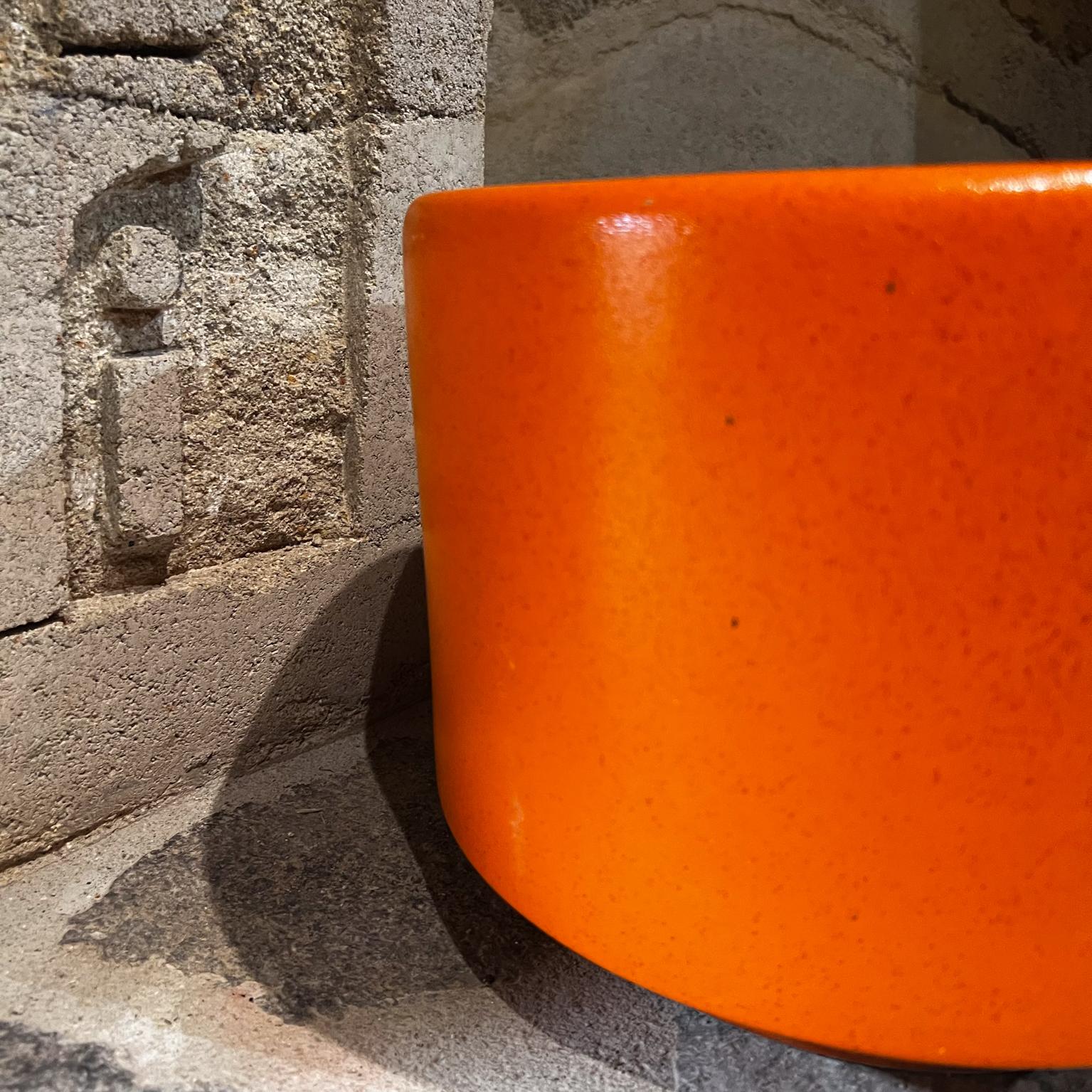 Mid-Century Modern 1970s Modern Orange Planter Art Pottery Style Gainey Ceramics