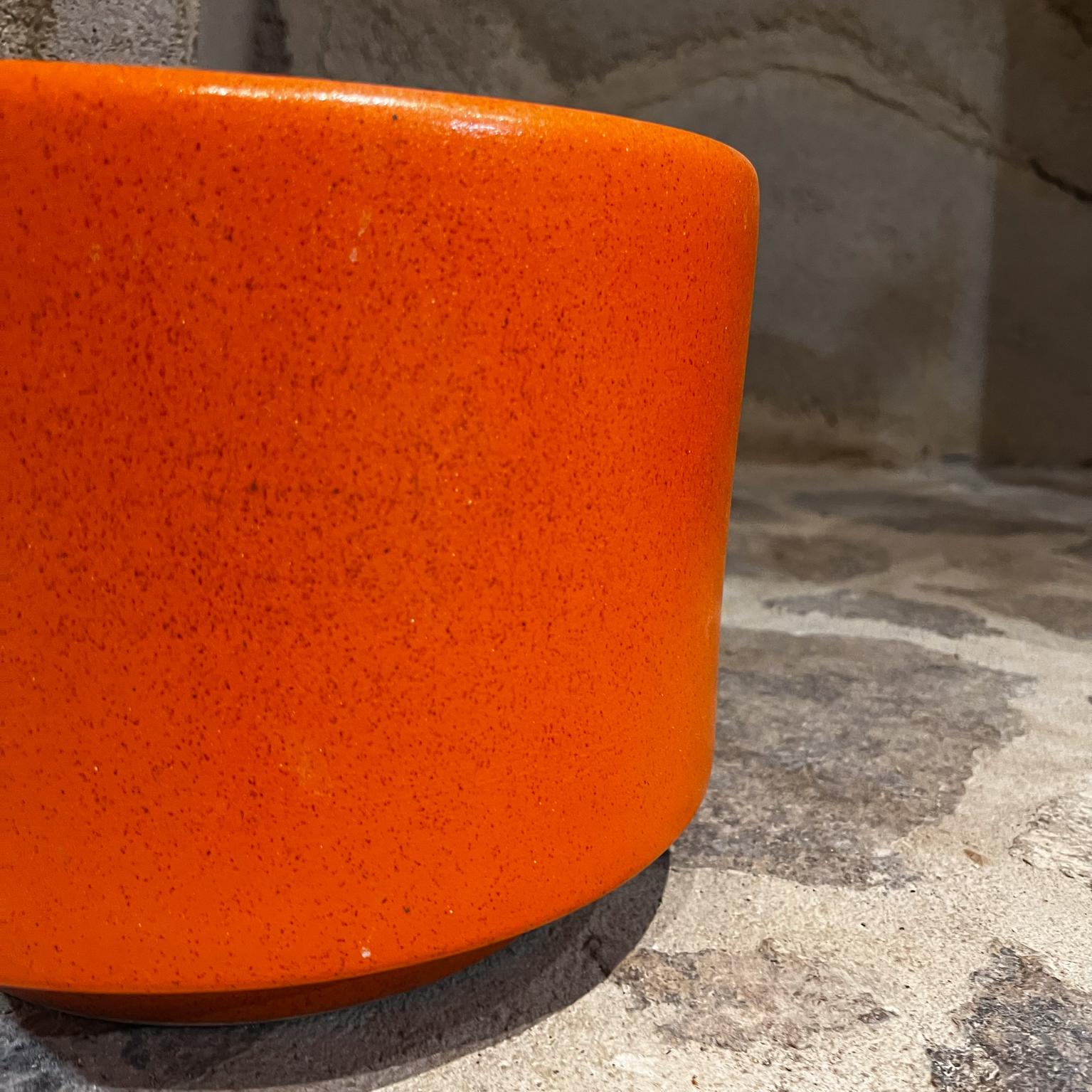 American 1970s Modern Orange Planter Art Pottery Style Gainey Ceramics