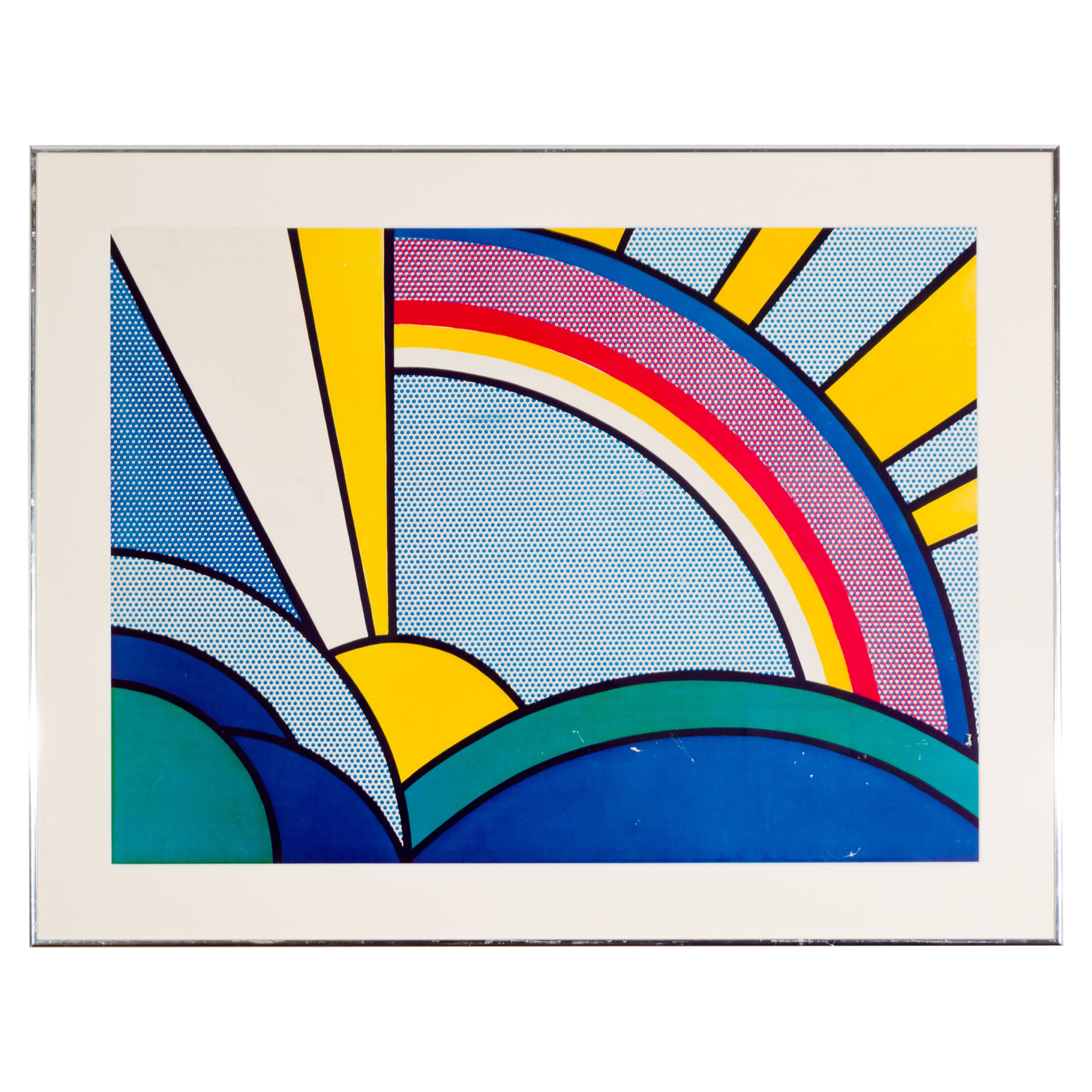1970's  'Modern Painting of Sun Rays'  Screen Print after Roy Lichtenstein