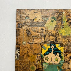 1970s Modern Pop Paper Clipping Collage Art Free Speech Poster