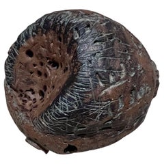 1970s Sculptural Sphere Abstract Object Studio Pottery Art