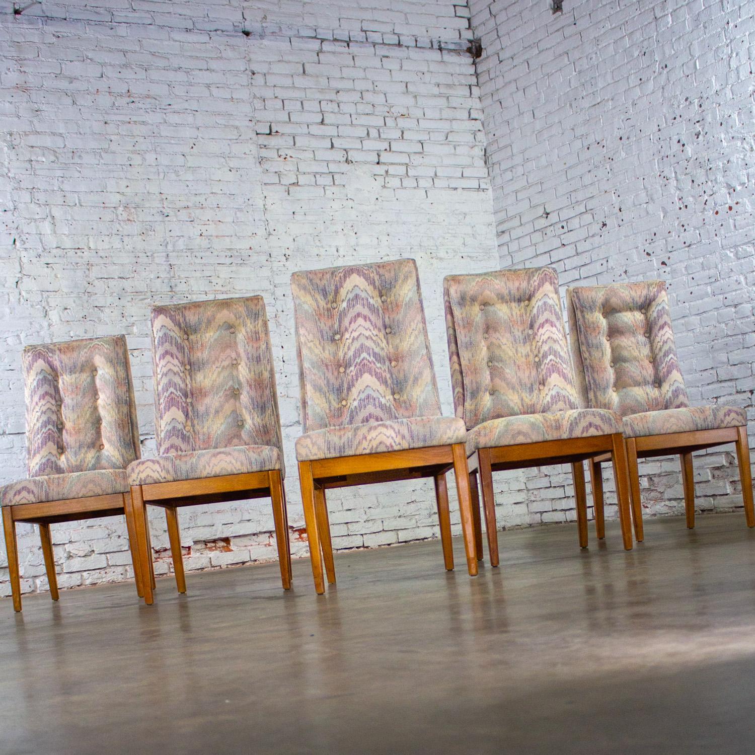 1970's Modernes Set von 5 Founders Furniture Patterns 23 Beistell- oder Esszimmerstühlen im Angebot 4