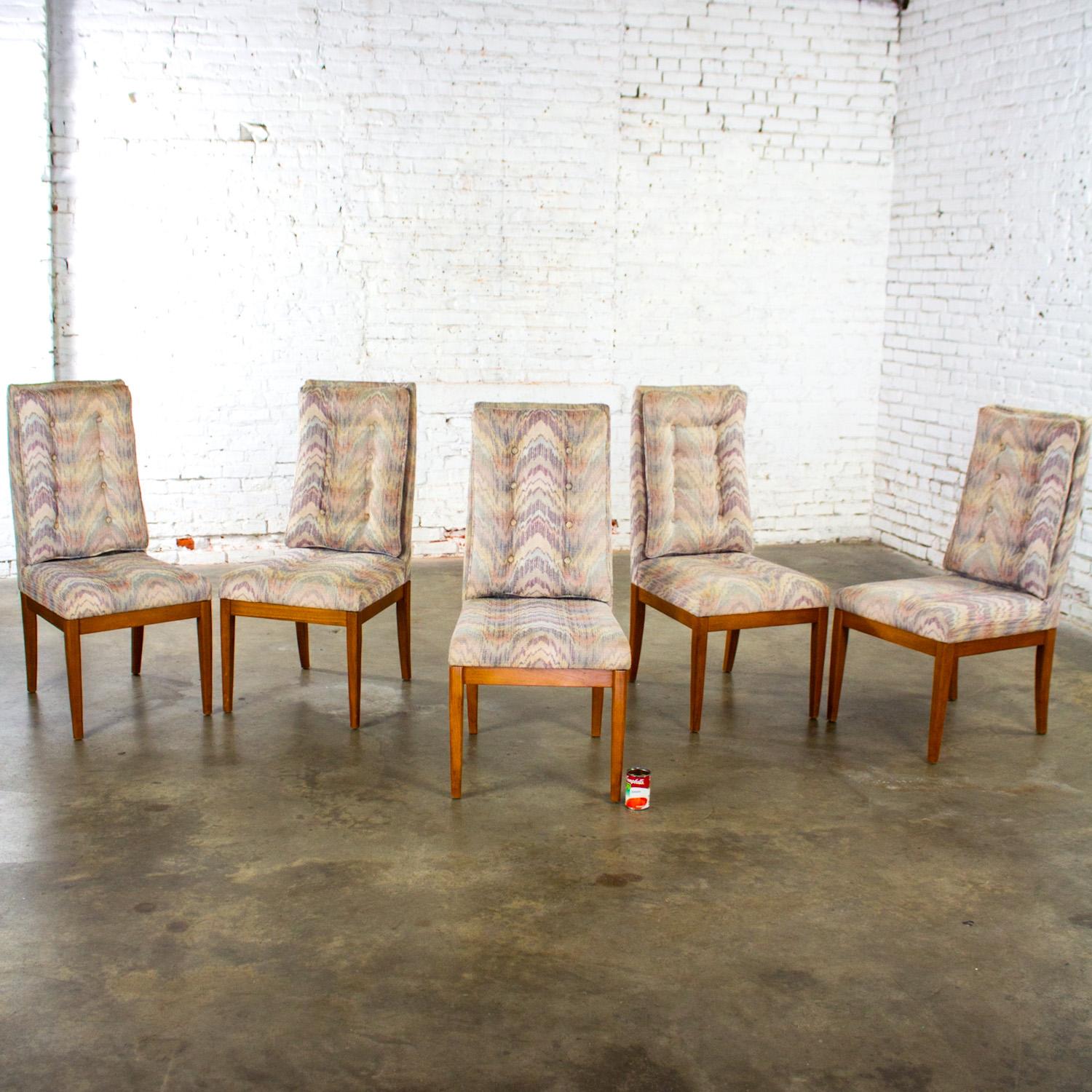 1970's Modernes Set von 5 Founders Furniture Patterns 23 Beistell- oder Esszimmerstühlen im Angebot 10