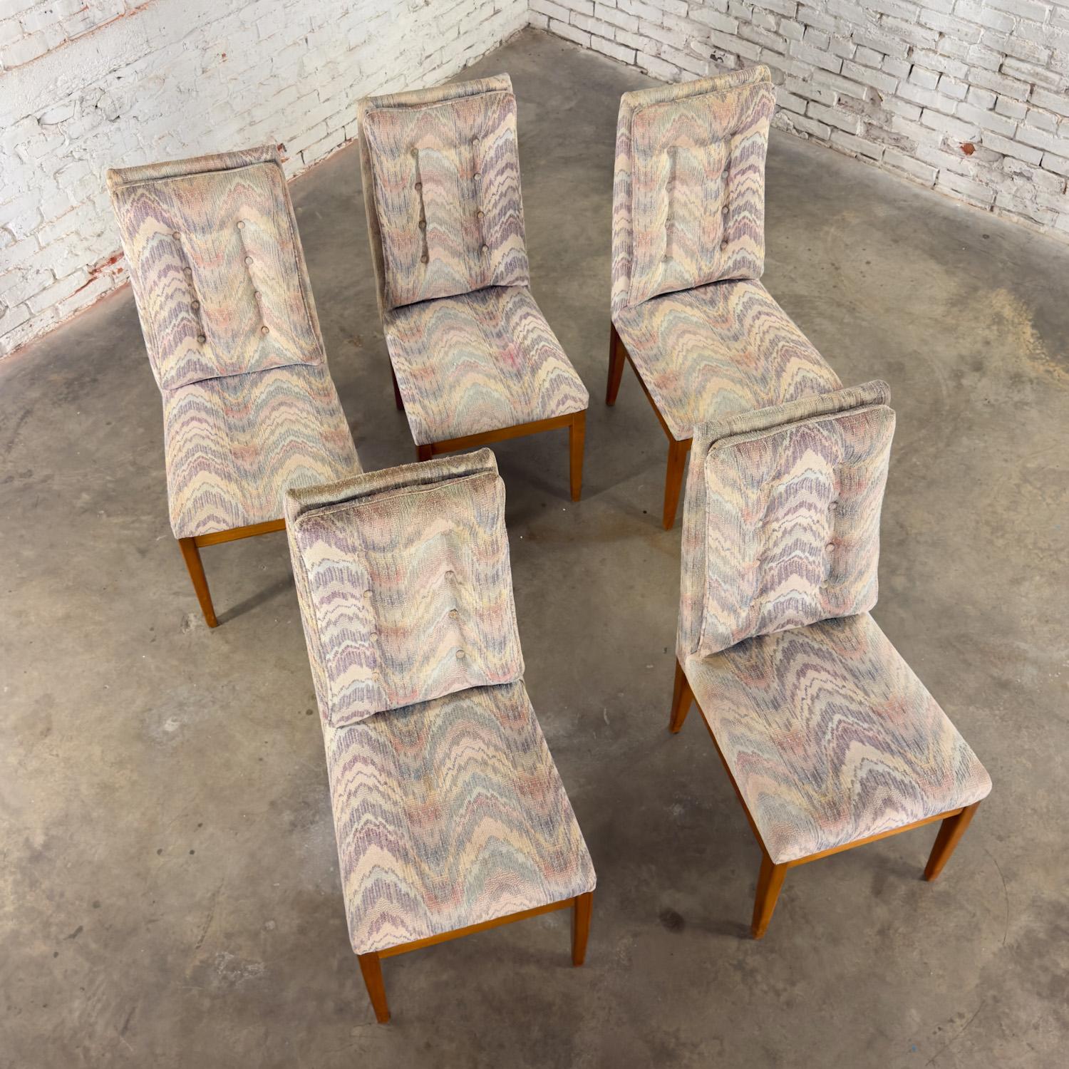 1970's Modernes Set von 5 Founders Furniture Patterns 23 Beistell- oder Esszimmerstühlen im Angebot 14