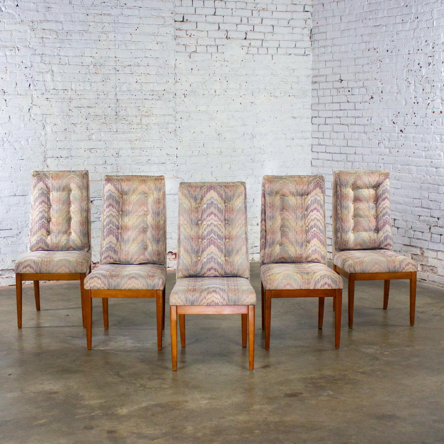1970's Modernes Set von 5 Founders Furniture Patterns 23 Beistell- oder Esszimmerstühlen im Angebot 2