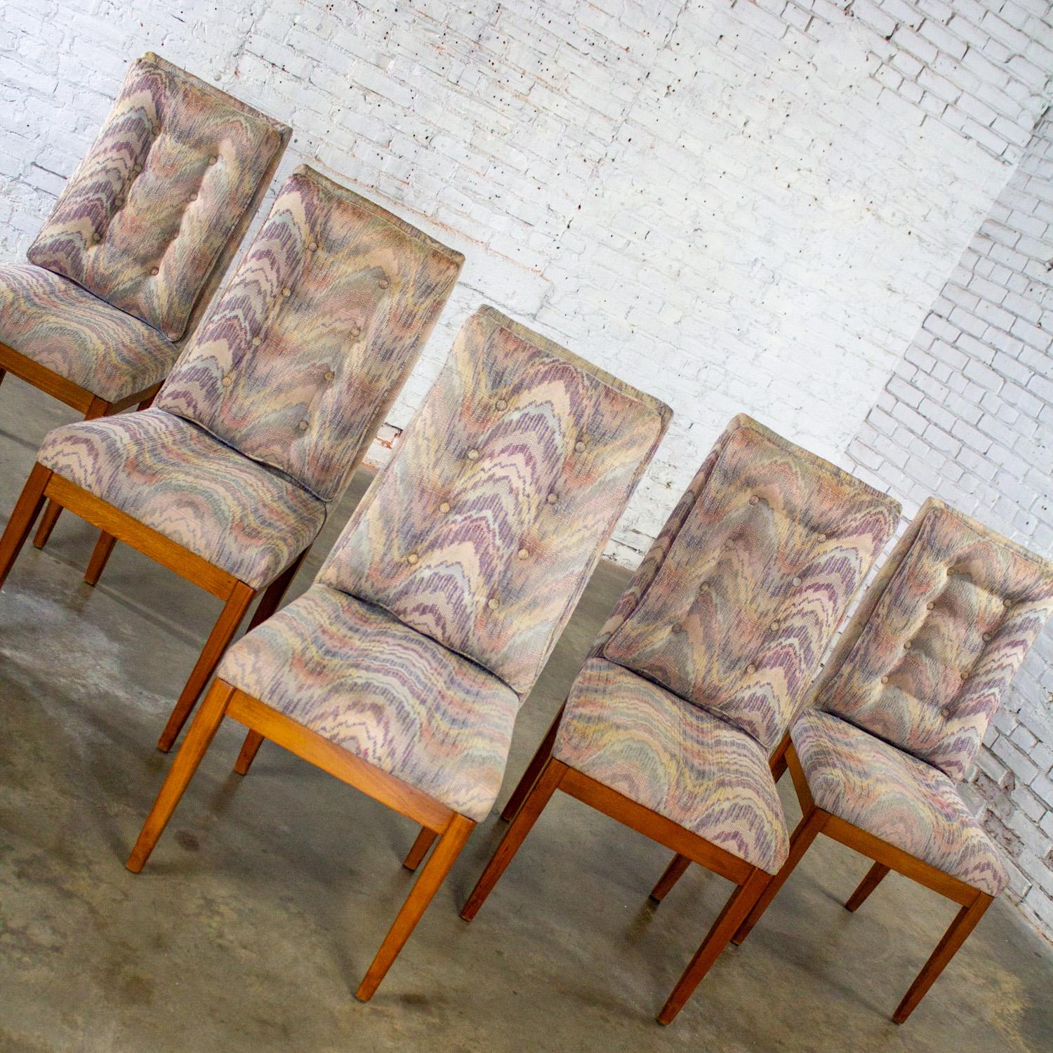 1970's Modernes Set von 5 Founders Furniture Patterns 23 Beistell- oder Esszimmerstühlen im Angebot 3