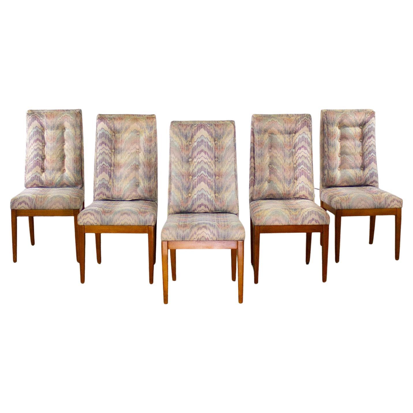 1970's Modernes Set von 5 Founders Furniture Patterns 23 Beistell- oder Esszimmerstühlen im Angebot