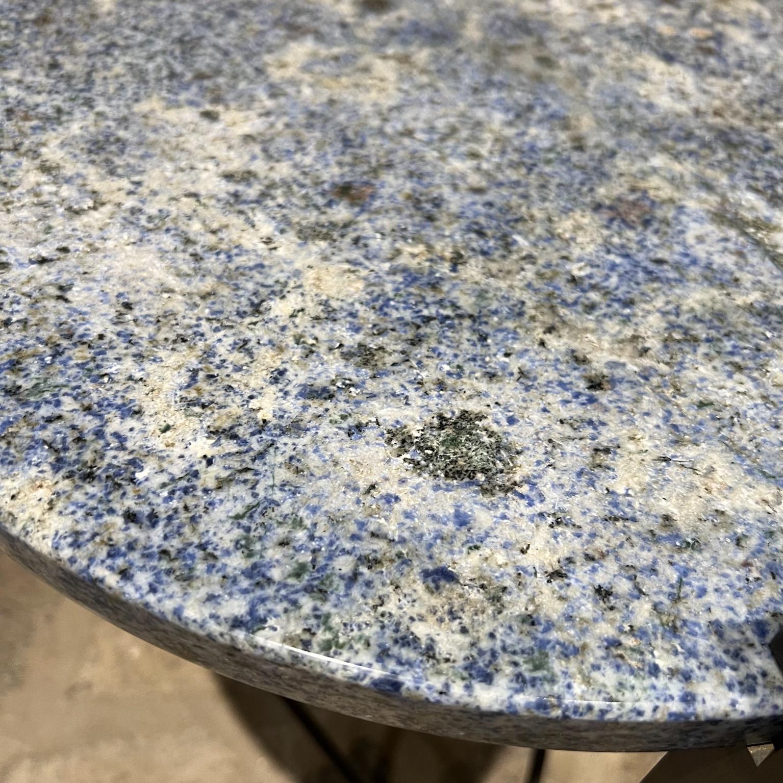 1970s Modern Side Table Blue Granite on Bronze Style of Cedric Hartman For Sale 1