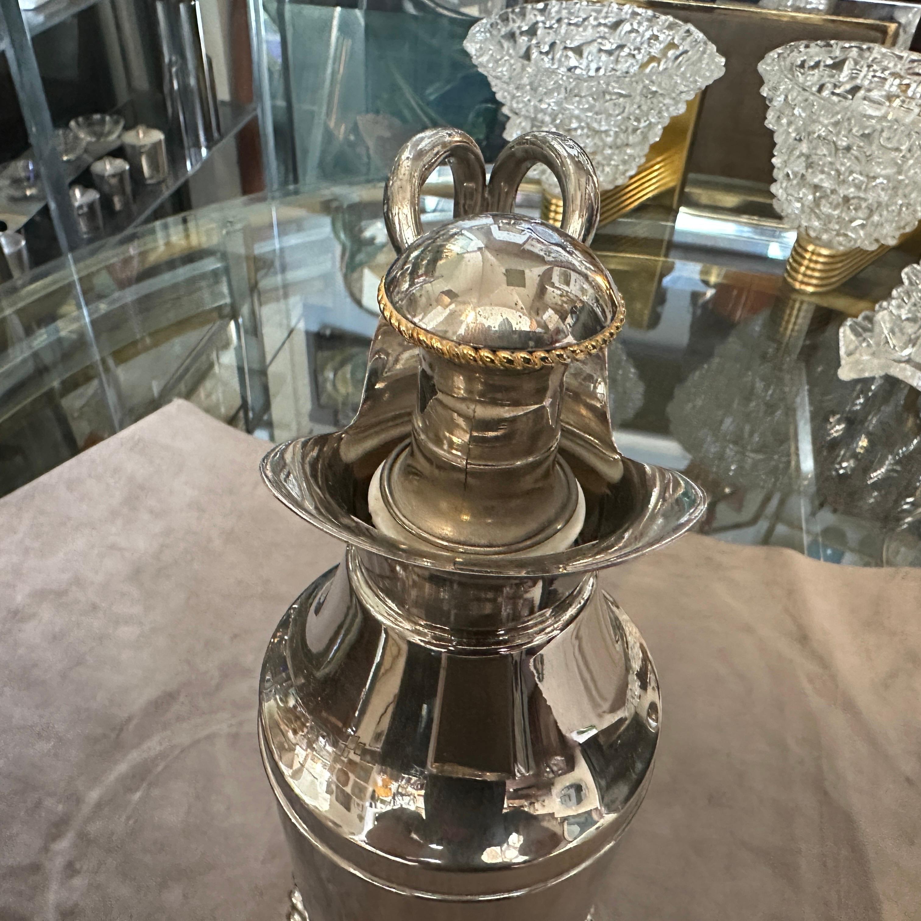 1970s Modern Silver Plate and Brass Accents Jug by Gucci Firenze 3
